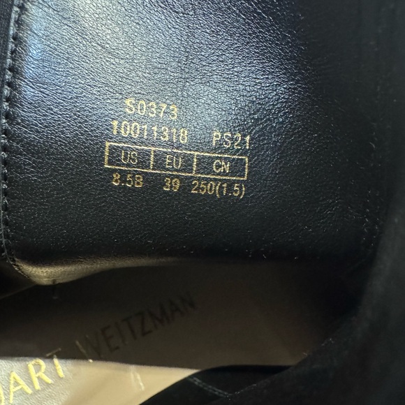 Stuart Weitzman 5050 Lift Bootie Boots Black Leopard 8.5 39 - Picture 7 of 9